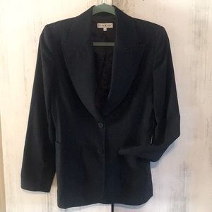 Vintage Bebe suit jacket black pockets Melrose Place